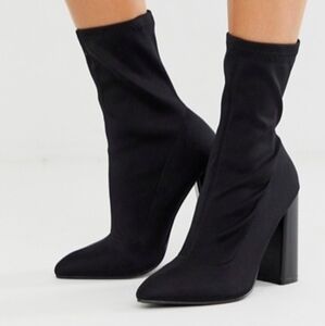 Tony Bianco Lila Black Women's Sock Boots